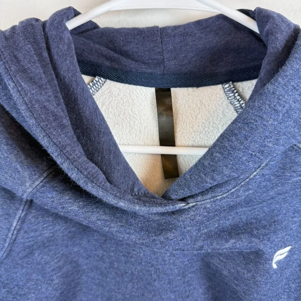 Fabletics Navy Heather Pullover Hoodie Feather Logo Size M (Estimated)
